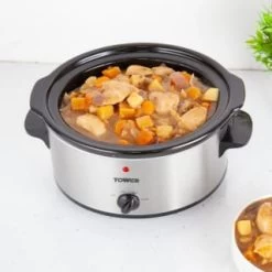 Tower 3.5L Slow Cooker - Stainless Steel