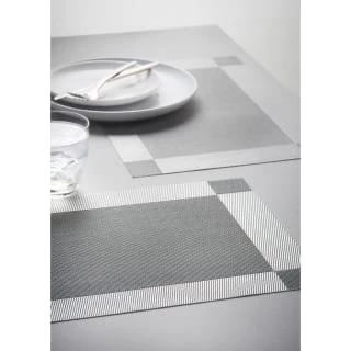 B&M Metallic Woven Placemats - Silver 4pk
