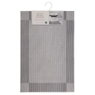 B&M Metallic Woven Placemats - Silver 4pk - Image 4