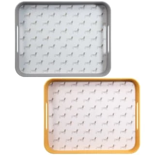 B&M Sausage Dog Bamboo Tray With Handles - Ochre - Image 3