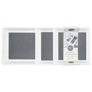 Simply Everyday Non-Slip Cutlery Tray - Grey
