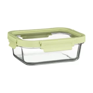 B&M Green Glass Food Container - Medium