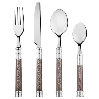 Simply Everyday Bubble Cutlery Set 16pc - Charcoal