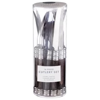 Simply Everyday Bubble Cutlery Set 16pc - Charcoal - Image 2