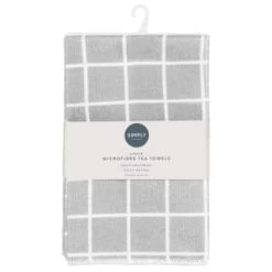 Microfibre Tea Towels 4pk - Check