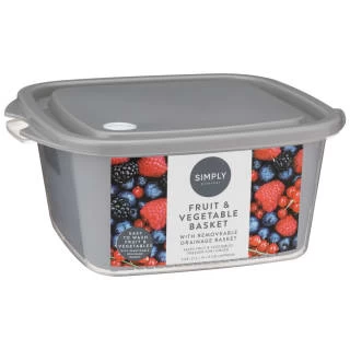 Fruit & Vegetable Basket With Removeable Drainage Basket