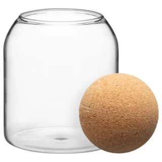 B&M Small Glass Jar With Cork Lid - Image 3