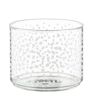 B&M Printed Glass Stackable Storage Jars 3pc - White - Image 3