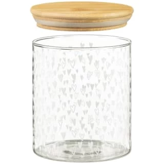 B&M Printed Glass Bamboo Storage Jars 3pc - Image 3