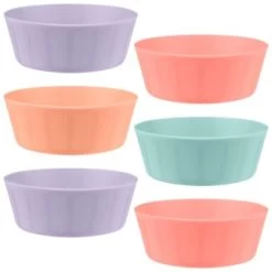 Simply Kids Colour Bowls 6pk - Pastel